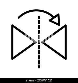 Reflect tool icon linear logo mark set collection in black and white for web Stock Vector
