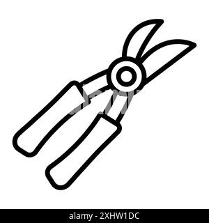 pruner icon linear logo mark set collection in black and white for web Stock Vector