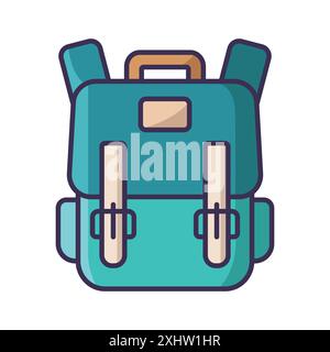 school bag icon vector design template in white background Stock Vector