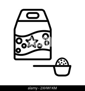 Washing powder icon linear logo mark set collection in black and white for web Stock Vector