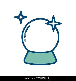 magic ball icon vector design template in white background Stock Vector