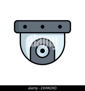security camera icon vector design template in white background Stock Vector