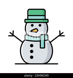 snowman icon vector design template in white background Stock Vector