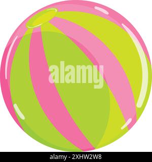 Colored beach ball Summer icon Vector illustration Stock Vector