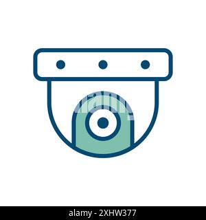 security camera icon vector design template in white background Stock Vector