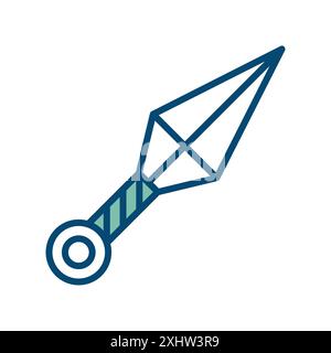 kunai icon vector design template in white background Stock Vector