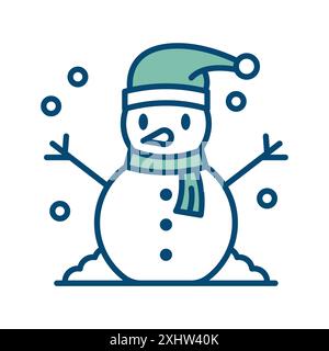 snowman icon vector design template in white background Stock Vector