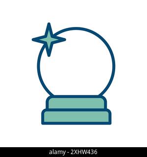 magic ball icon vector design template in white background Stock Vector
