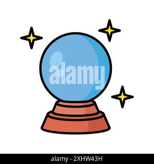 magic ball icon vector design template in white background Stock Vector