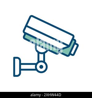 security camera icon vector design template in white background Stock Vector