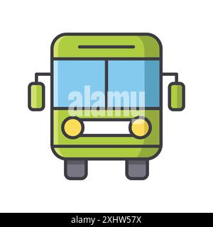bus icon vector design template in white background Stock Vector