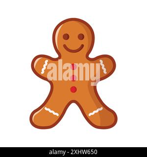 gingerbread icon vector design template in white background Stock Vector