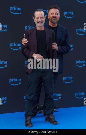 Rocco Papaleo and Christian De Sica during the Photocall of PRIME VIDEO ...