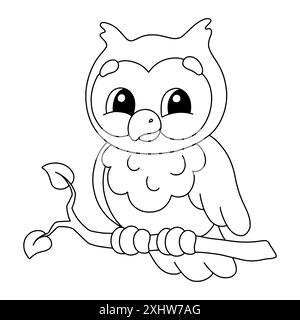 Coloring page for kids. Digital stamp. Cartoon style character. Isolated on white background. Vector illustration. Stock Vector