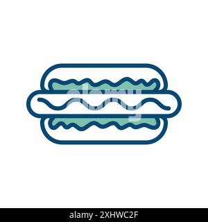 hot dog icon vector design template in white background Stock Vector