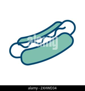 hot dog icon vector design template in white background Stock Vector