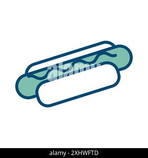 hot dog icon vector design template in white background Stock Vector