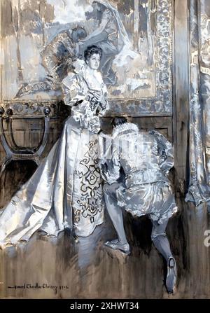 CHRISTY Howard Chandler (1872-1952) - Gee!! I wish I were a man I'd Join the Navy WWI poster c