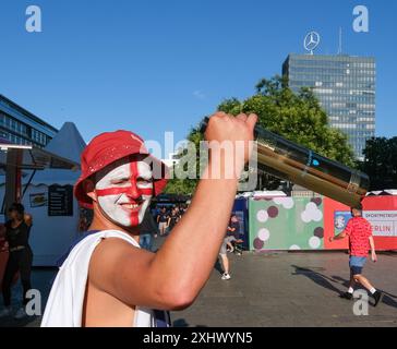 England football fans in Berlin during Euro 2024 Football Championship Stock Photo