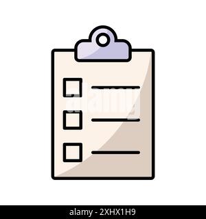 clipboard icon vector design template in white background Stock Vector