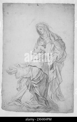 Drawing by Francesco Solimena and Luca Giordano depicting Volumnia and ...
