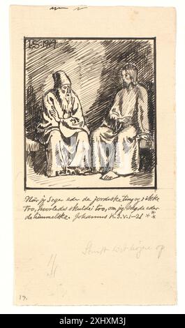 Religious Conversion Drawing Drawing by Joakim Skovgaard depicting the biblical scene of Saul's ...