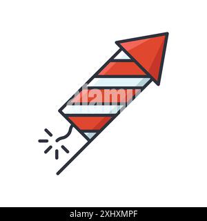 firework icon vector design template in white background Stock Vector
