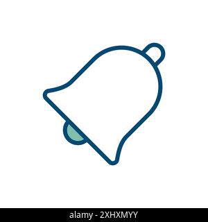christmas bell icon vector design template in white background Stock Vector