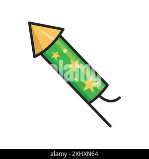 firework icon vector design template in white background Stock Vector
