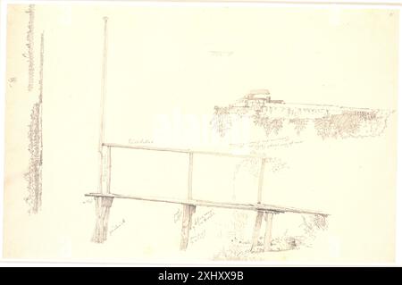 Pier and Detail of Sortedamssøen Købke, Christen 1810 - 1848 Drawing Beyond the Light. Identity and Place in Nineteenth-Century Danish Art, Freyda Spira, pls. 6, p. 94, 2023 Pier and Detail of Sortedamssøen Stock Photo