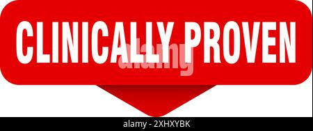 clinically proven sticker. clinically proven sign on transparent background. rectangular button Stock Vector