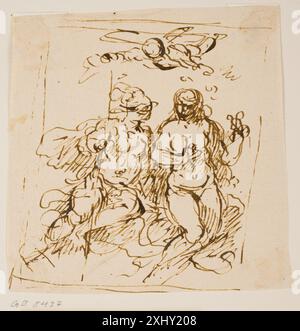 Cupid, Mars and Venus Palma (il Giovane), Jacopo 1550 - 1628 Drawing Venetian Drawings. Italian Drawings in the Royal Collection of Graphic Art Department, Statens Museum for Kunst, Chris Fischer, nr. 41, 2018 Cupid, Mars and Venus Stock Photo