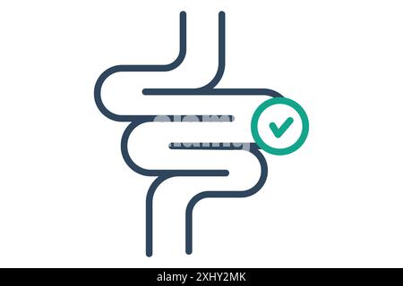 Gut icon. icon related to digestive system. line icon style. gut health elements vector illustration Stock Vector