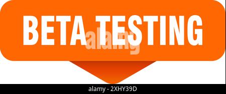 beta testing sticker. beta testing sign on transparent background. rectangular button Stock Vector