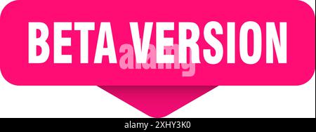 beta version sticker. beta version sign on transparent background. rectangular button Stock Vector