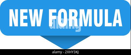new formula sticker. new formula sign on transparent background. rectangular button Stock Vector