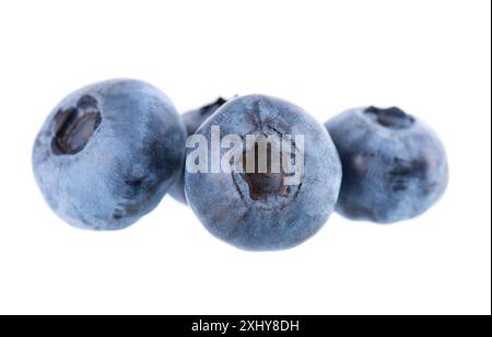 Fresh blueberry isolated on white background. Bilberry or whortleberry berries. Clipping path Stock Photo