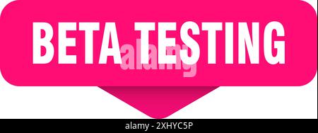 beta testing sticker. beta testing sign on transparent background. rectangular button Stock Vector
