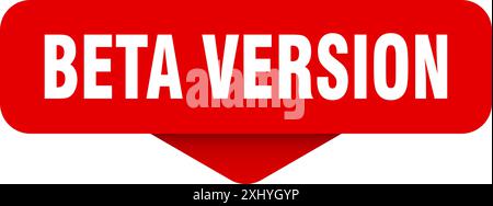 beta version sticker. beta version sign on transparent background. rectangular button Stock Vector