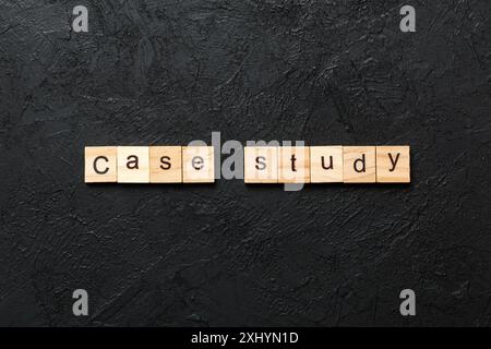 case study word written on wood block. case study text on table, concept. Stock Photo