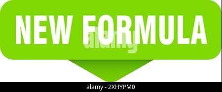 new formula sticker. new formula sign on transparent background. rectangular button Stock Vector