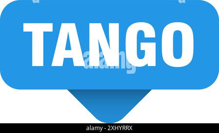 tango sticker. tango sign on transparent background. rectangular button Stock Vector