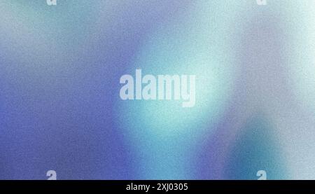 Blue azure light soft abstract background with wave color gradient, rough texture, grainy noise. Stock Photo