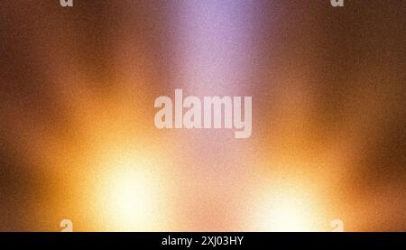 Golden orange rays bokeh abstract background, color gradient, rough texture, grainy noise. Stock Photo