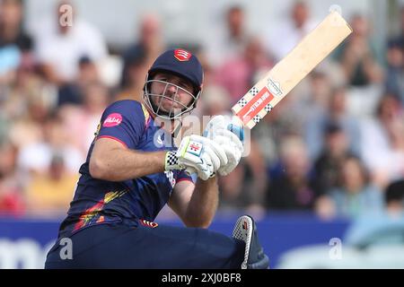 Paul Walter in batting action for Essex during Essex vs Surrey, Vitality Blast T20 Cricket at The Cloud County Ground on 14th July 2024 Stock Photo