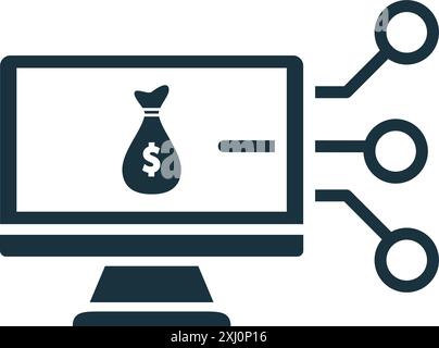 Crowdfunding Platform icon. Simple creative element. Filled monochrome Crowdfunding Platform icon for templates, infographics and banners Stock Vector