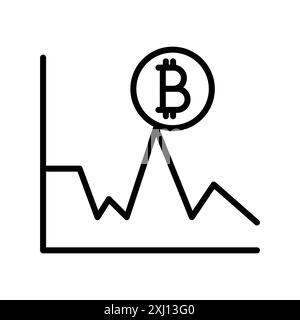 Bitcoin Evolution icon linear logo mark set collection in black and white for web Stock Vector