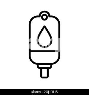 blood glucose icon linear logo mark set collection in black and white for web Stock Vector