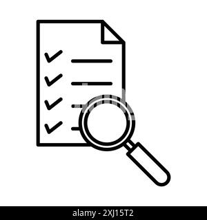 assessment icon linear logo mark set collection in black and white for web Stock Vector