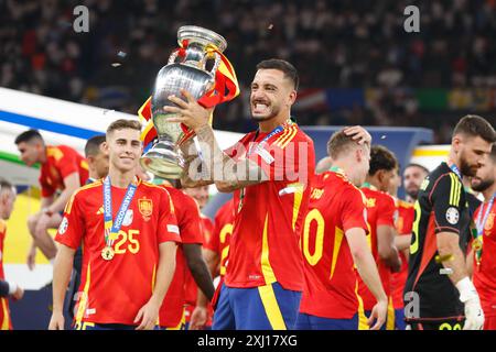 Joselu (ESP), JULY 14, 2024 - Football / Soccer : Joselu celebrate after winning 'UEFA European Championship Germany 2024' final match between Spain 2-1 England at the Olympiastadion in Berlin, Germany. (Photo by Mutsu Kawamori/AFLO) Stock Photo